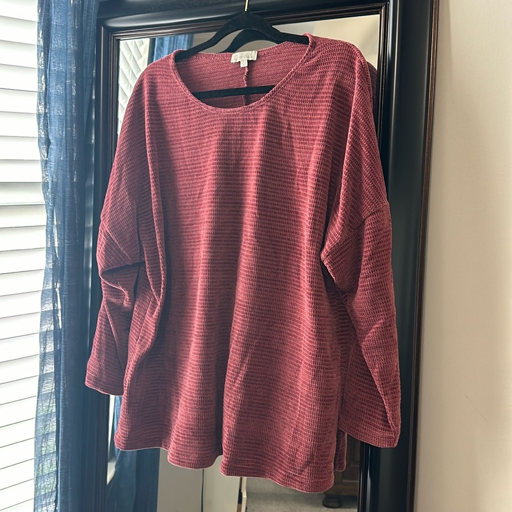 2x chenille style rose pink mauve tunic Chenault